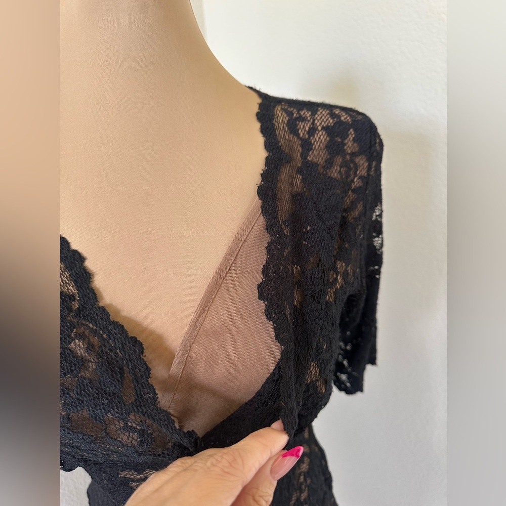 NWOT Cabi Black Lace Dress size M fully lined - Picture 8 of 14